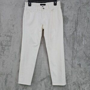 Banana Republic Jeans Womens 27 White Skinny Fit Ankle Stretch Denim Low Rise
